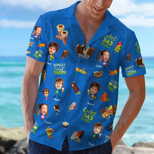 Load image into Gallery viewer, Personalized Hawaiian Shirt for Dad with Custom Photos Hawaiian Shirts PopCulturePrints
