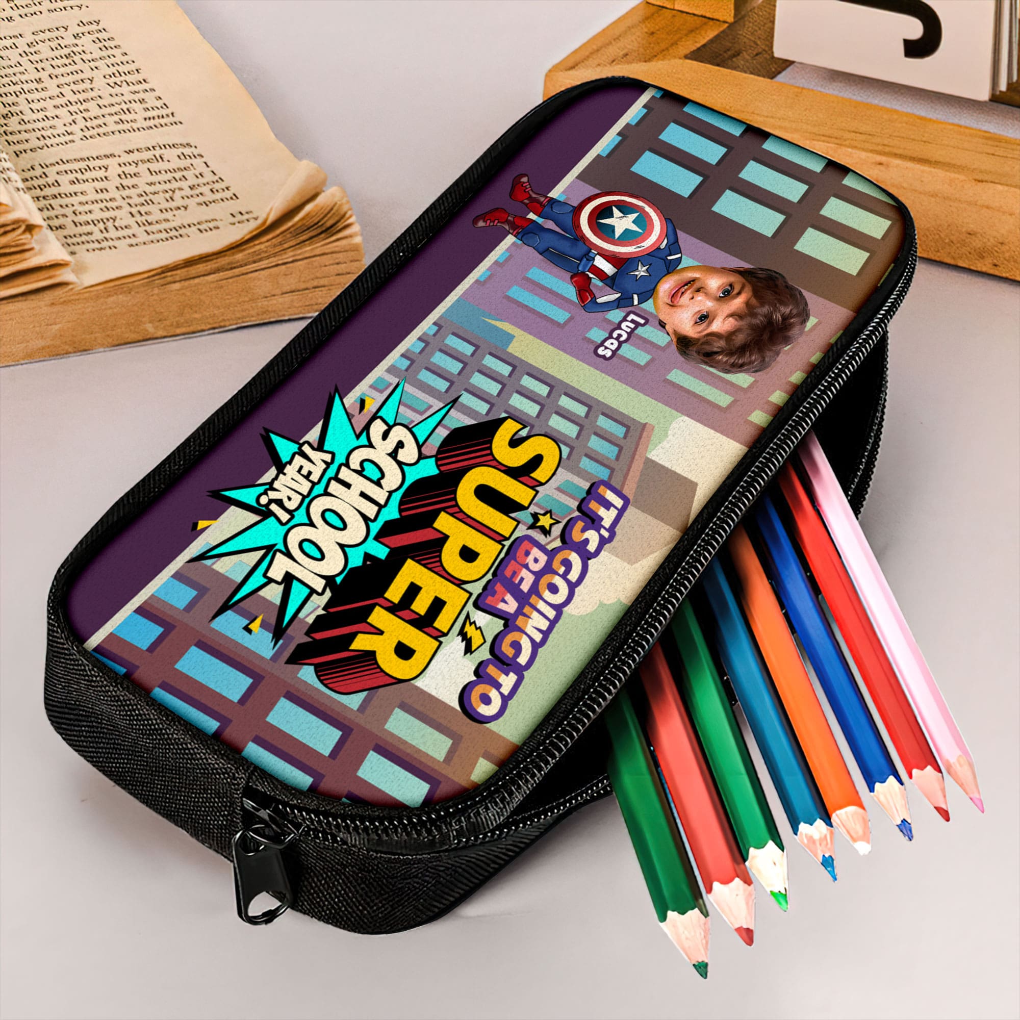 Personalized Superhero Pencil Case for Kids Pencil Case PopCulturePrints
