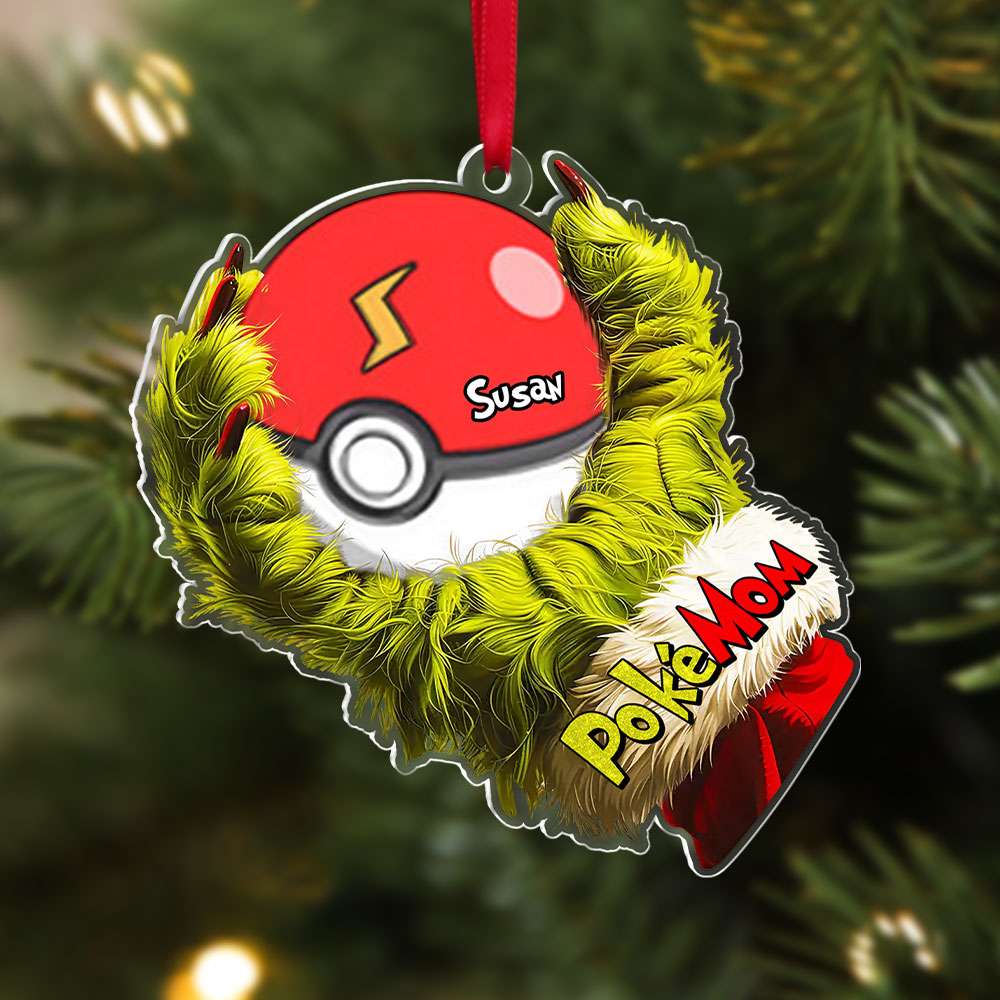 Personalized PokeMom Christmas Ornament for Moms Ornament PopCulturePrints