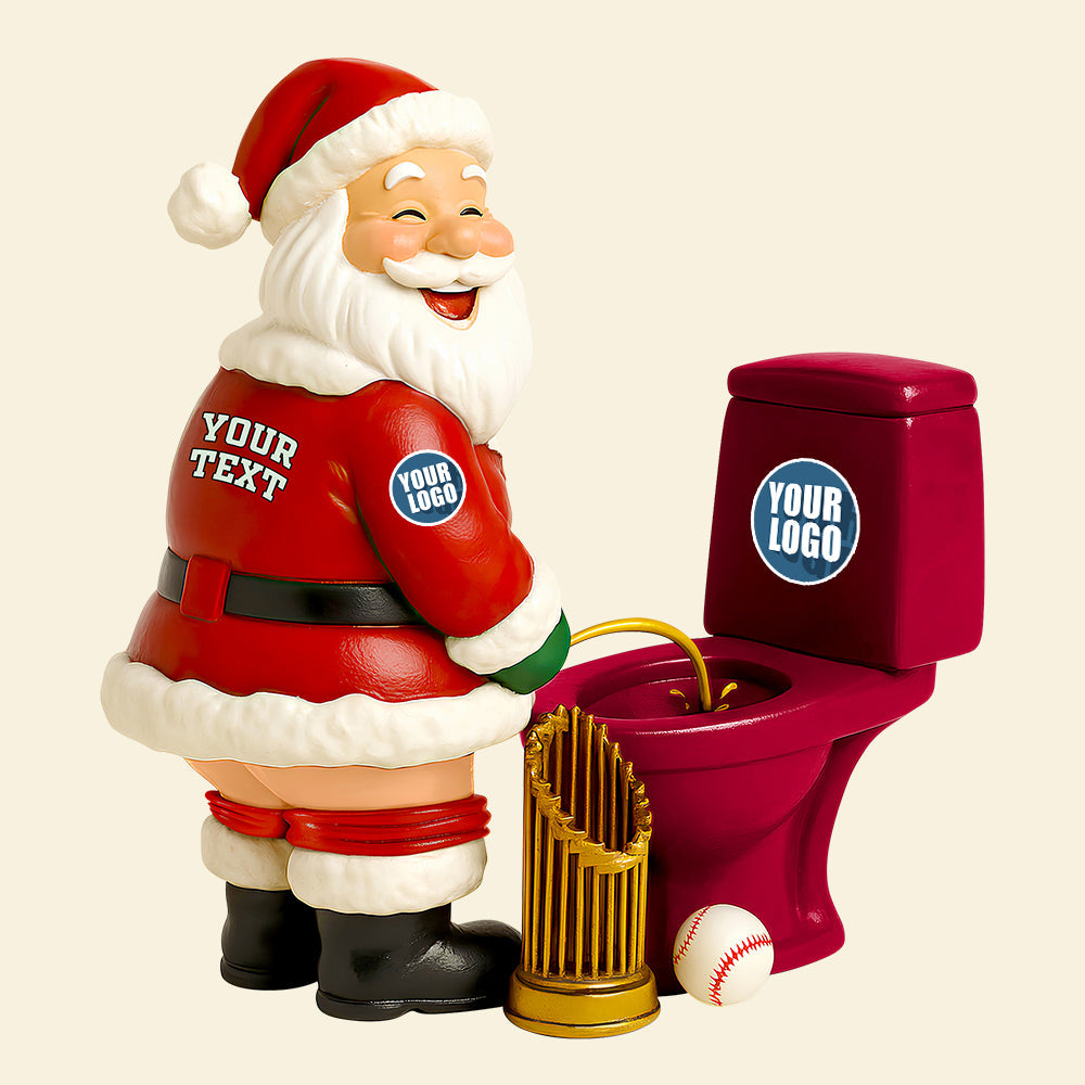 “Santa's Holiday Humor – A Unique Gift!” - Personalized Acrylic Plaque for Christmas Shaped Plaques PopCulturePrints