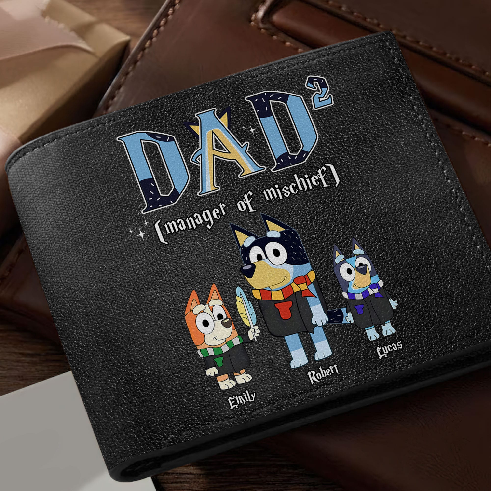 Personalized Dad Wallet - Manager of Mischief