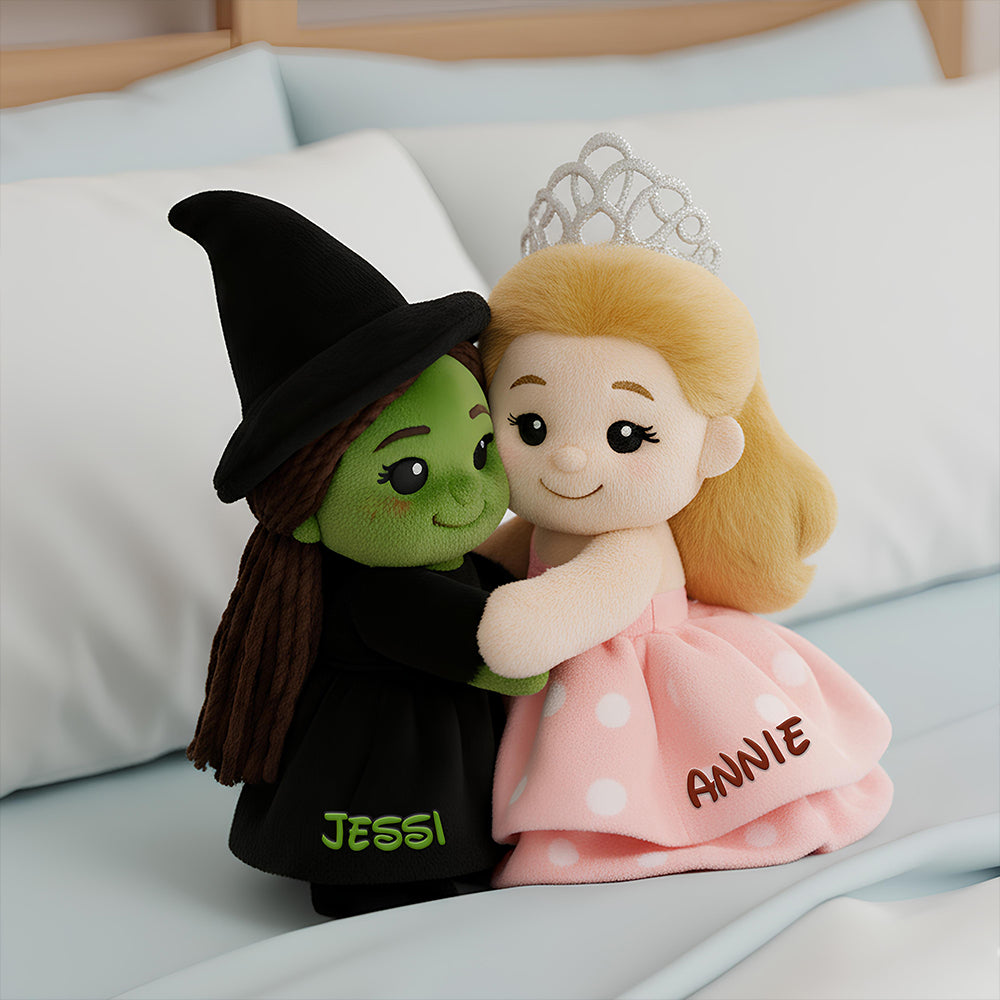 Bestie Hugs Shaped Pillow - A Personalized Gift for Best Friends to Celebrate Friendship Pillow PopCulturePrints
