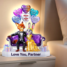 Load image into Gallery viewer, Love You, Partner - Romantic Couple Acrylic Light Box - Personalized Gift for Couples Light Box PopCulturePrints
