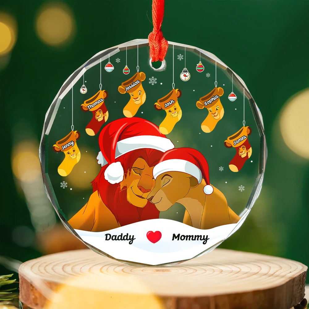 Personalized Lion Family Christmas Ornament Ornament PopCulturePrints