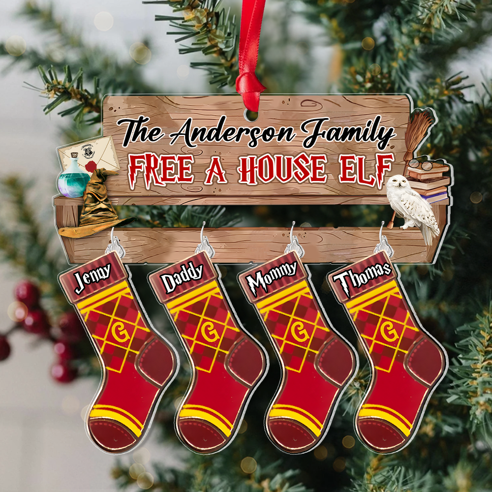 Custom Magic Family Christmas Ornaments - Personalized Stockings