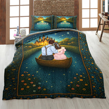 Load image into Gallery viewer, Love on the Water: Personalized Couple Quilt Bedding Set Blanket PopCulturePrints

