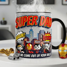 Load image into Gallery viewer, “Super Dad – A Hero in Every Sip!” - Funny Hero Sperm Magic Coffee Mug - Personalized Gifts for Dad Coffee Mug PopCulturePrints

