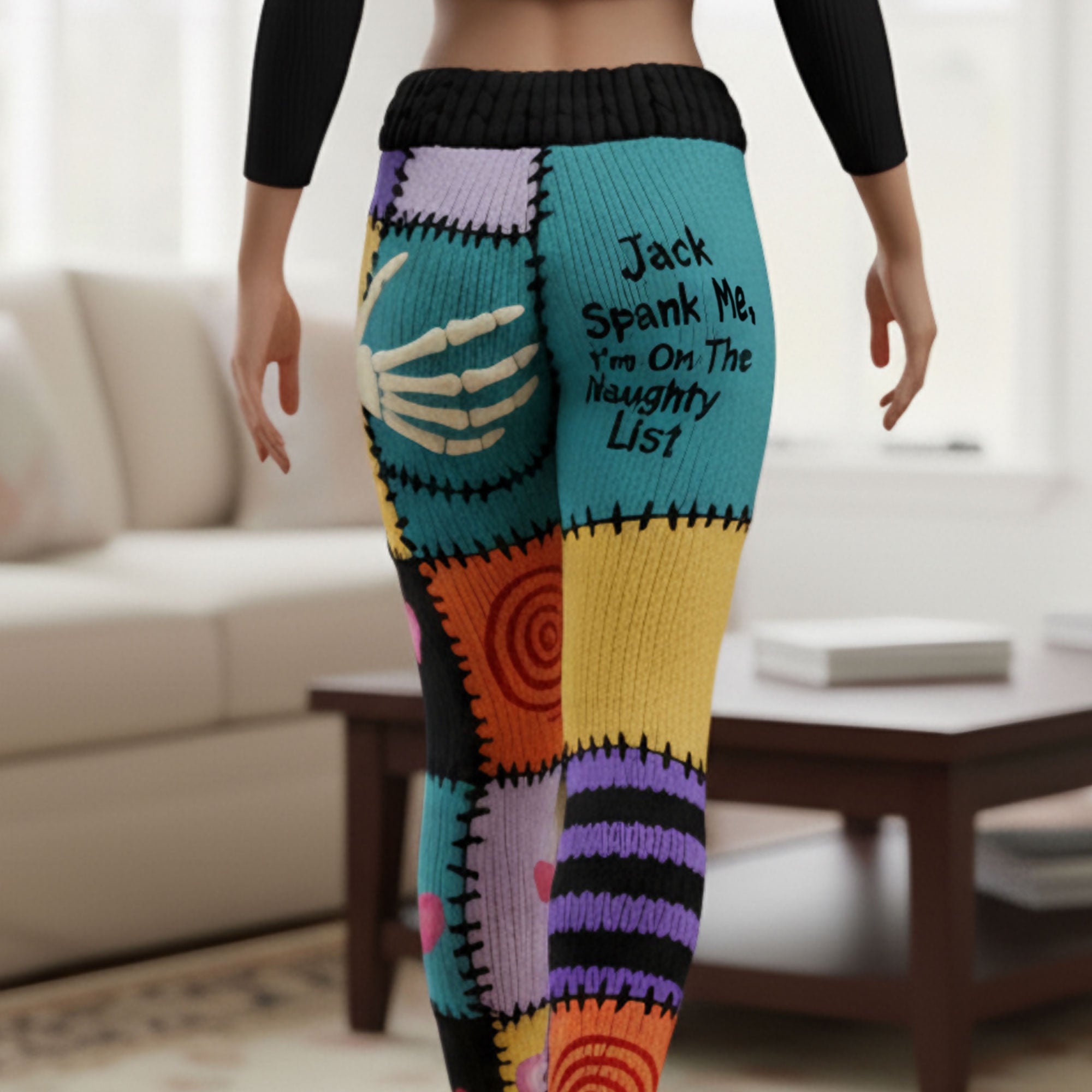 Get Ready to Be Naughty - Funny Couple Leggings - Personalized Gifts for Her Shorts and Pants PopCulturePrints