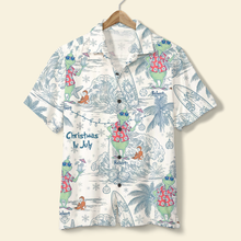 Load image into Gallery viewer, Celebrate Summer in Style with our Christmas in July Hawaiian Shirt - Personalized Gift for Friends &amp; Family Hawaiian Shirts PopCulturePrints
