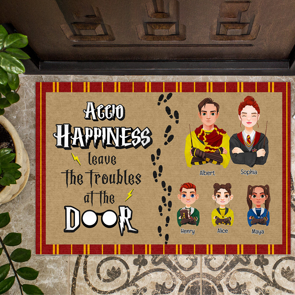 Custom Wizard Family Doormat - Personalized Gifts for Magical Families