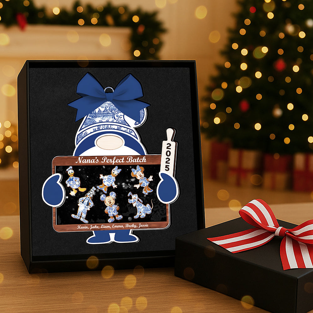 "Shake Me for Joy!" - Personalizable Layered Christmas Grandma Ornament - Gift for Nana, Mommy, and Loved Ones Ornament PopCulturePrints