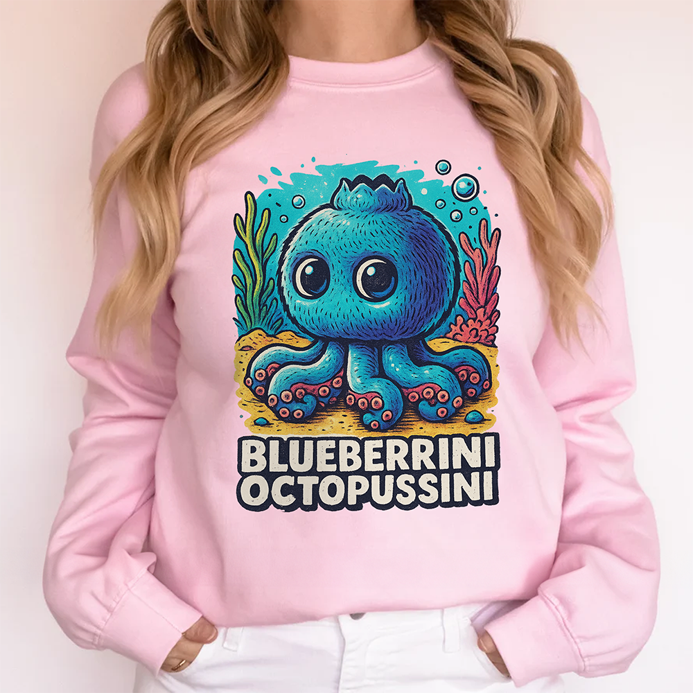 "Bring Joy with Blueberrini Octopussini!" - Customizable Shirt for Kids - Perfect Gift for Marine Life Lovers Shirts PopCulturePrints