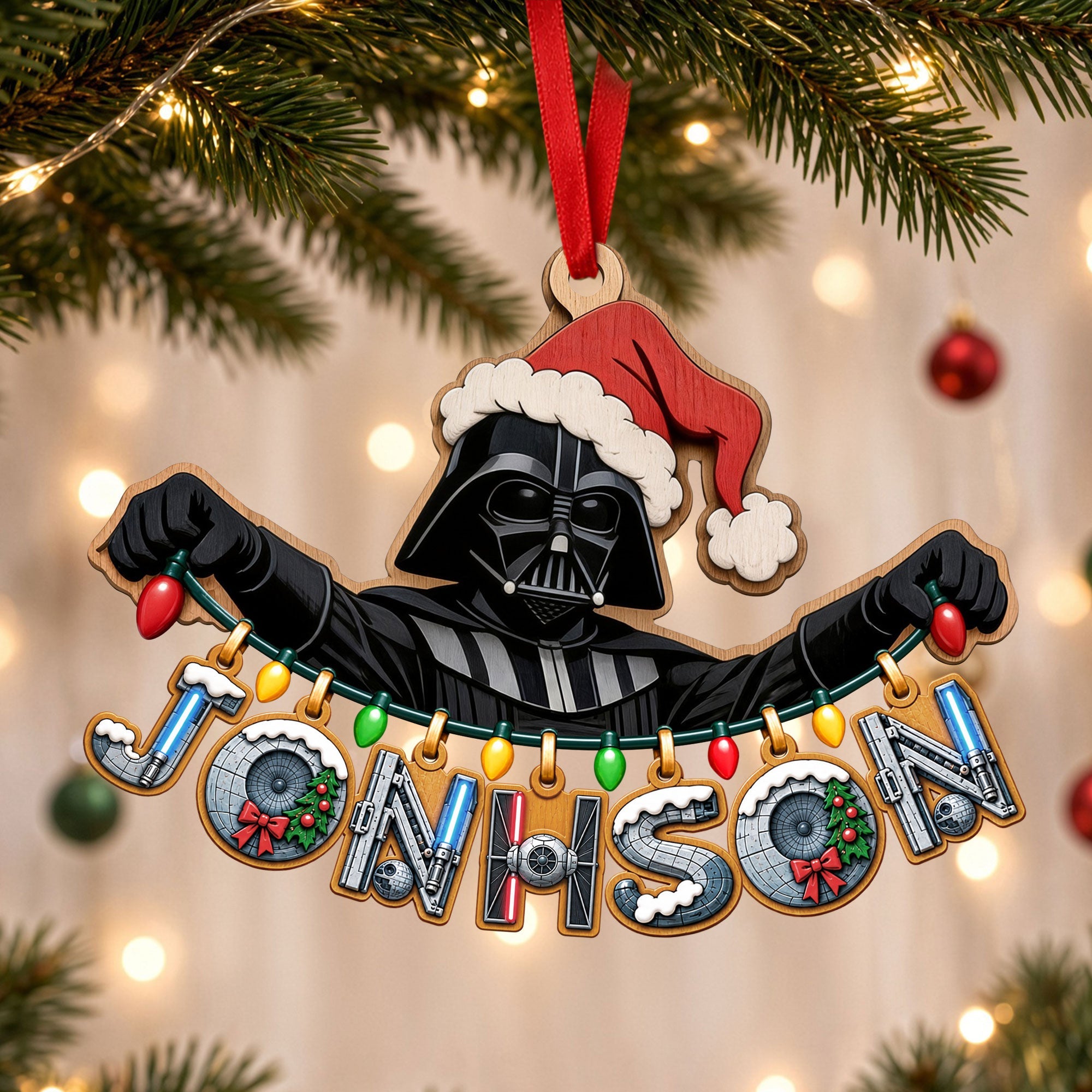 Name Art Lord String Ornament, Personalized Gifts 03QHTI230926 Ornament PopCulturePrints