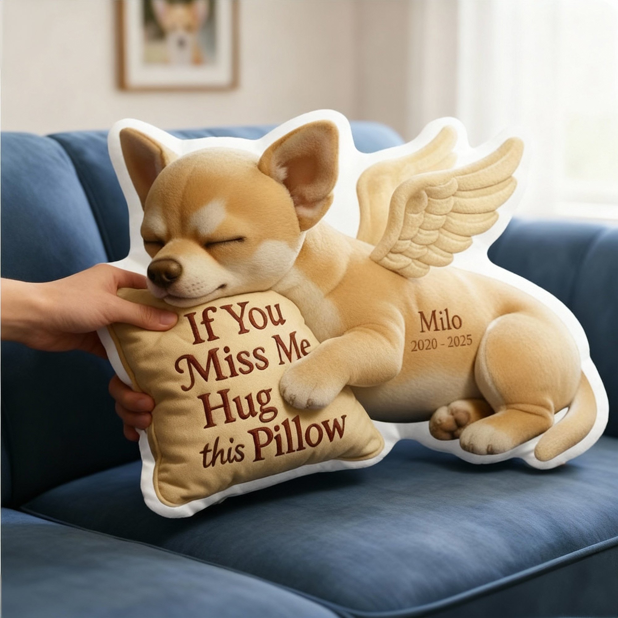 Dog Memorial Custom Shaped Pillow - Custom Photo Gifts For Dog Lover 04TGLU300626 Pillow PopCulturePrints