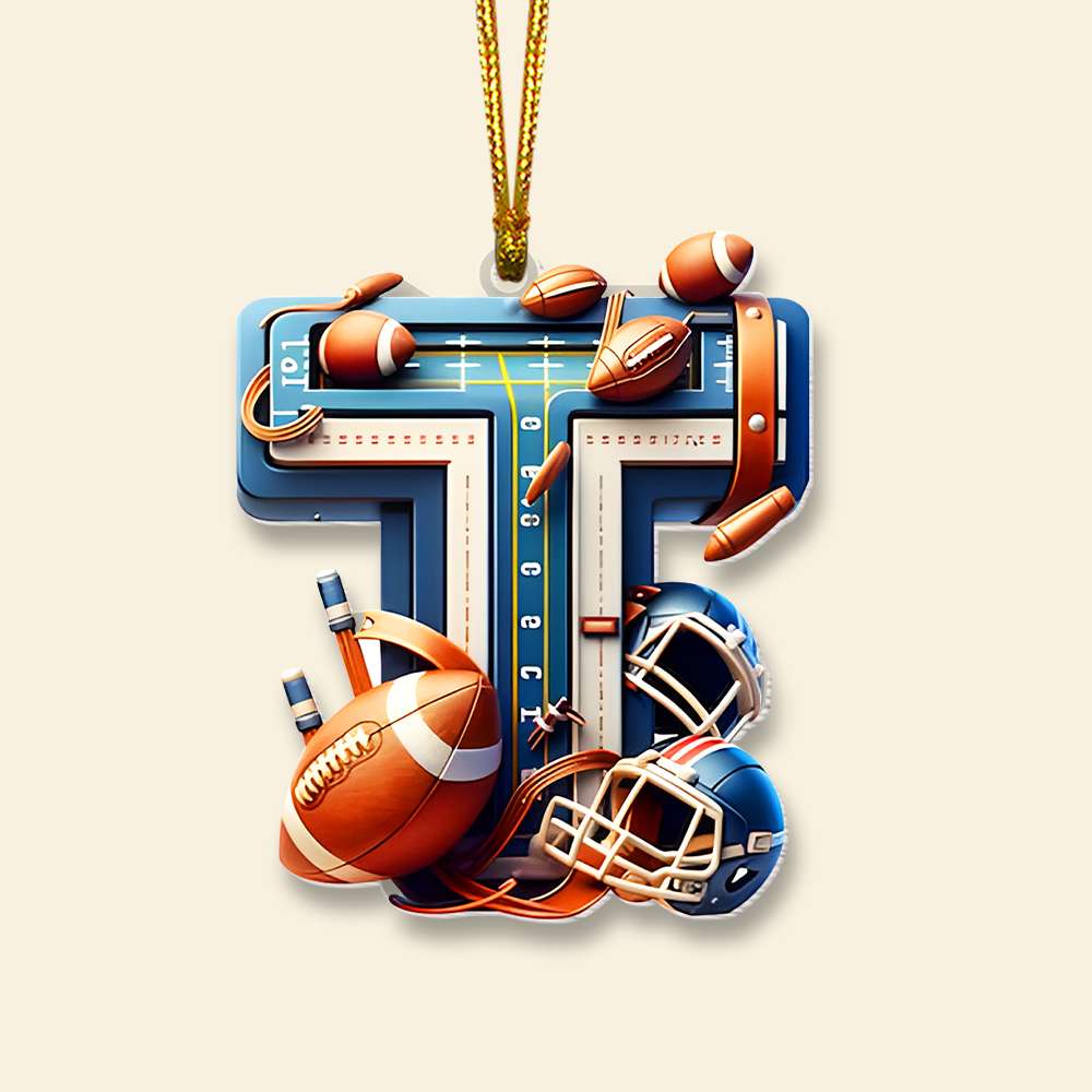 Custom Sports Lover Alphabet Christmas Ornaments Ornament PopCulturePrints