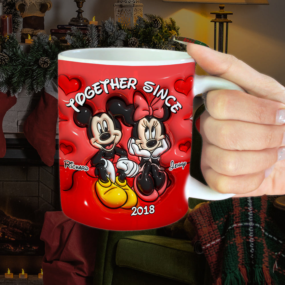 Custom 'Together Since' Mouse Couple Mug - Perfect Valentine's Day Gifts Coffee Mug PopCulturePrints