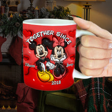 Load image into Gallery viewer, Custom &#39;Together Since&#39; Mouse Couple Mug - Perfect Valentine&#39;s Day Gifts Coffee Mug PopCulturePrints

