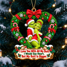 Load image into Gallery viewer, I Love You With All My Butt - Furry Naughty Couples Acrylic Ornament - Personalized Christmas Gift for Couples
