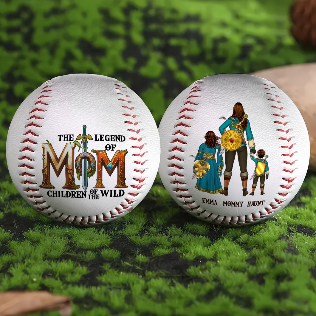 The Legend of Mom - Personalized Baseball Gift for Moms & Grandmas Baseball PopCulturePrints
