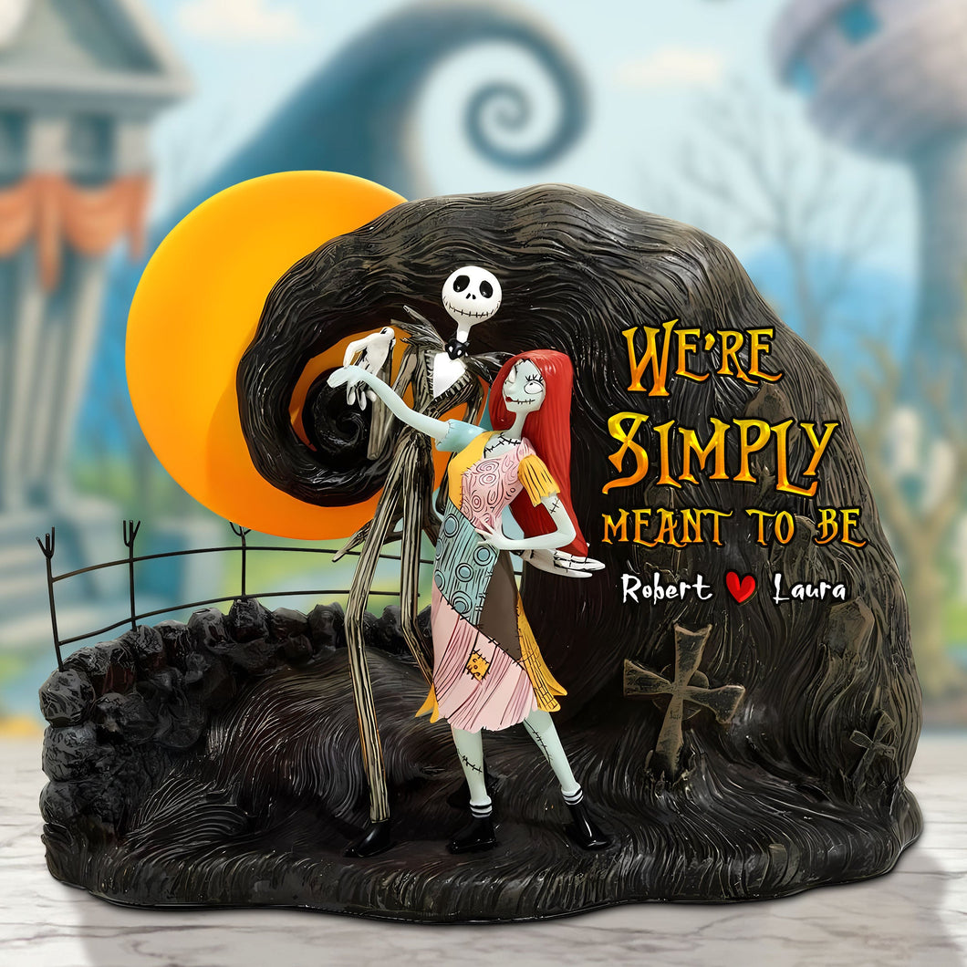 We're Simply Meant to Be - Horror Couple Plaque - Personalized Gifts for Couples Shaped Plaques PopCulturePrints