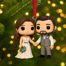 Load image into Gallery viewer, Love Captured: Custom Cartoon Wedding Ornament - Unique Personalized Gift for Couples Ornament PopCulturePrints
