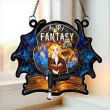 Load image into Gallery viewer, Personalized Fantasy Book Lover Suncatcher Ornament Ornament PopCulturePrints
