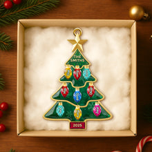 Load image into Gallery viewer, Celebrate Family Togetherness with a Personalized Light-Up Christmas Tree Ornament Ornament PopCulturePrints
