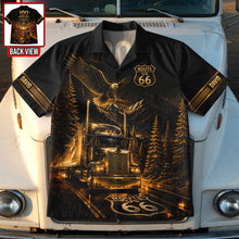 Load image into Gallery viewer, Ride the Legendary Road - Personalized Trucking Hawaiian Shirt
