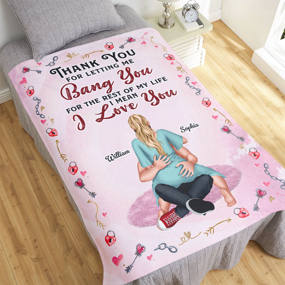 Personalized Couple Blanket - I Love You Blanket PopCulturePrints