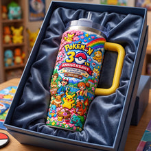 Load image into Gallery viewer, Celebrate 30 Years of Adventure with Personalized Pokémon Tumbler - Perfect Gift for Game Lovers!
