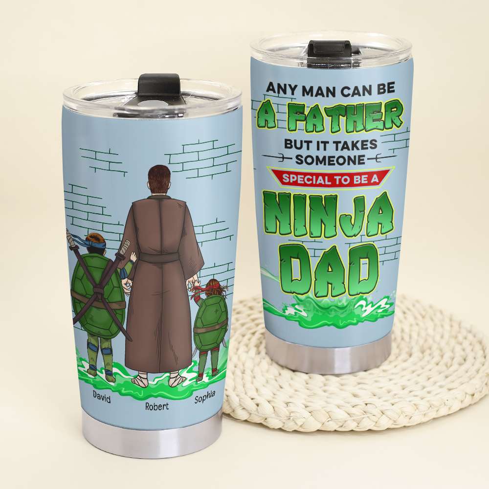 Personalized Ninja Dad Tumbler - Special Father Gift Tumbler Cup PopCulturePrints