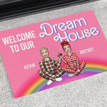 Load image into Gallery viewer, Customized Couple Doormat - Welcome to Dream House | Valentine's Day Gifts Doormat PopCulturePrints
