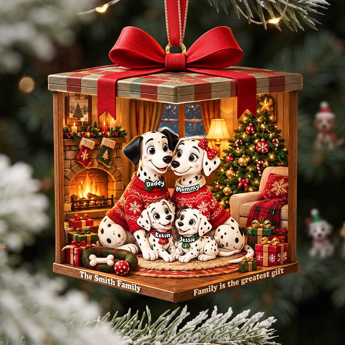 Family is the Greatest Gift - Personalized Acrylic Ornament Ornament PopCulturePrints
