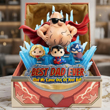 Load image into Gallery viewer, “Best Dad Ever” - Funny Dad &amp; Tiny Swimmers Acrylic Plaque - Personalized Gift for Dads, Grandpas, and Fathers Shaped Plaques PopCulturePrints
