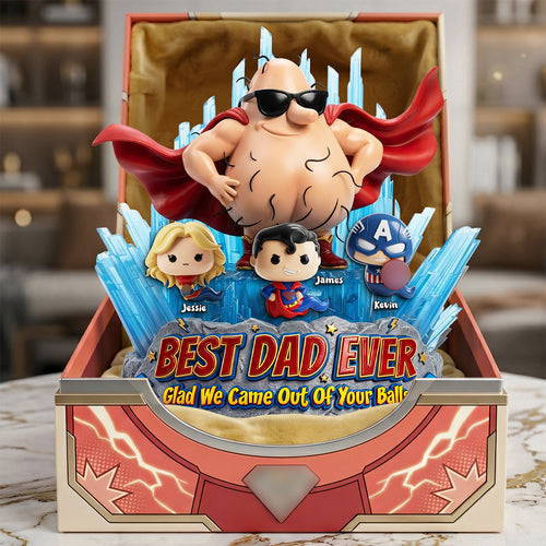 “Best Dad Ever” - Funny Dad & Tiny Swimmers Acrylic Plaque - Personalized Gift for Dads, Grandpas, and Fathers Shaped Plaques PopCulturePrints