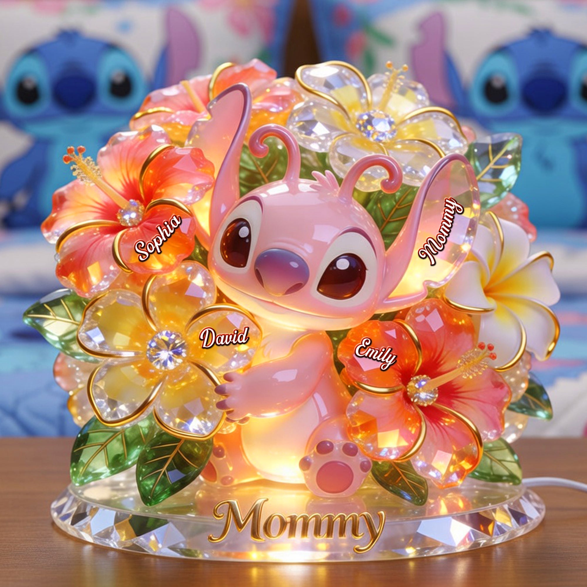 "Celebrate Mom with Love!" - Alien Floral Mom Light Box - Personalized Gift for Moms, Grandmas & More Light Box PopCulturePrints