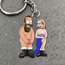 Load image into Gallery viewer, Custom Cartoon Couple Keychain - Fun and Unique Gift for Couples Keychains PopCulturePrints
