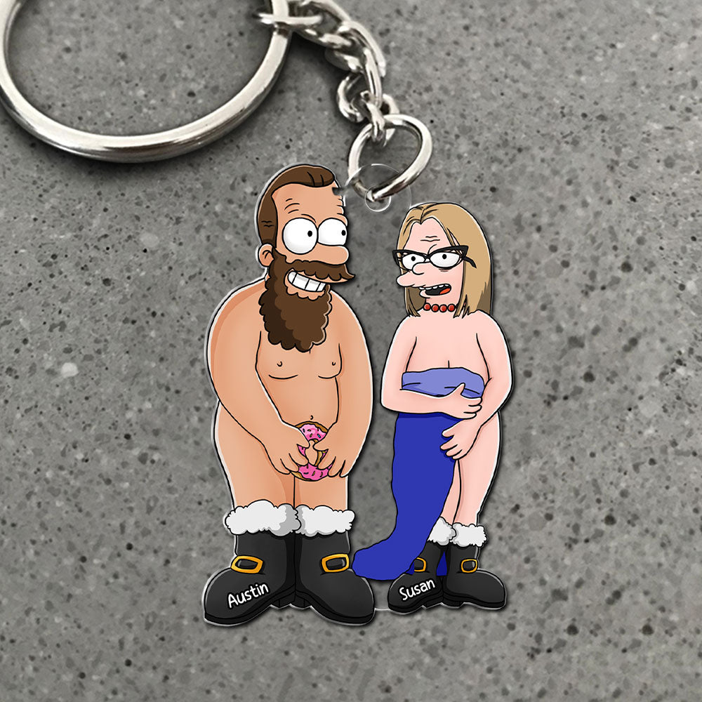 Custom Cartoon Couple Keychain - Fun and Unique Gift for Couples Keychains PopCulturePrints