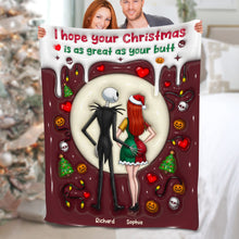 Load image into Gallery viewer, I hope your Christmas is as great as your butt - Naughty Couple Blanket, Personalized Gift for Couples Blanket PopCulturePrints
