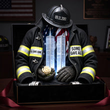Load image into Gallery viewer, “Honoring Heroes, Lighting Memories” - Firefighter Memorial Heaven Acrylic Light Box - Personalized Custom Gift for Loved Ones
