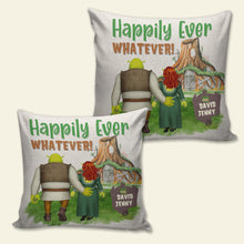 Load image into Gallery viewer, Happily Ever Whatever Personalized Couple Pillow Pillow PopCulturePrints
