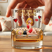 Load image into Gallery viewer, You're The Best At F*cking - Personalized Cheeky Couple Glass Glass PopCulturePrints
