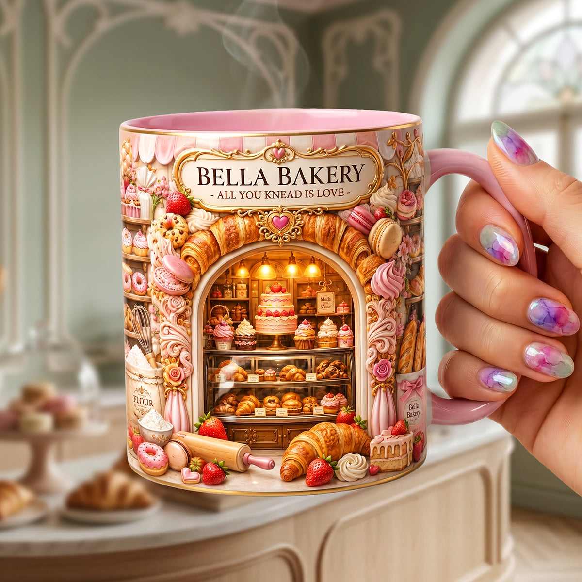 Bake With Love - Personalized Gift Mug for Bakers Coffee Mug PopCulturePrints