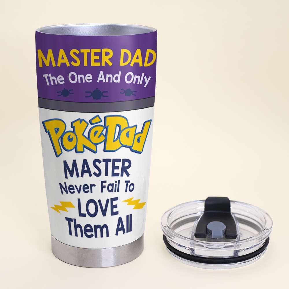 Personalized Pokedad Tumbler - The One and Only Master Dad Gift