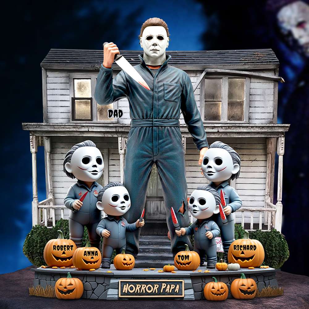 "Horror Dad: Slay in Style!" - Personalized Acrylic Plaque Gift for Dad, Grandpa and More Shaped Plaques PopCulturePrints
