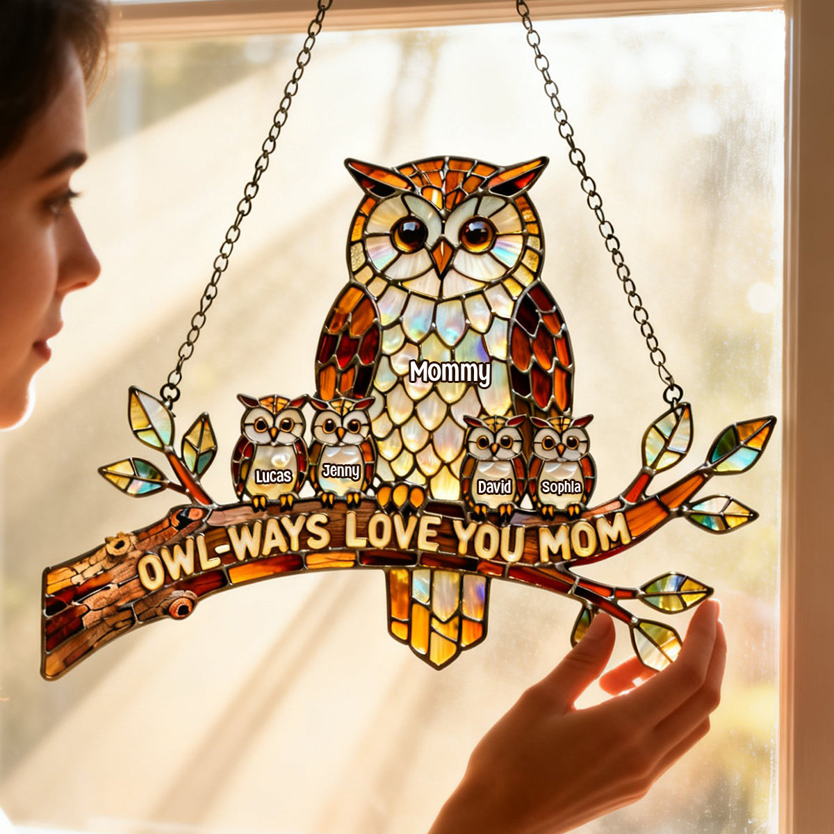 You've lifted us up - Personalized Butterfly Family Tree Handheld Mirror Gift for Mom, Grandma, and Loved Ones Ornament PopCulturePrints