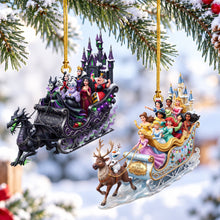 Load image into Gallery viewer, Celebrate Magical Moments with Our Princess &amp; Villain Snow Ride Ornament - Personalized Christmas Gift
