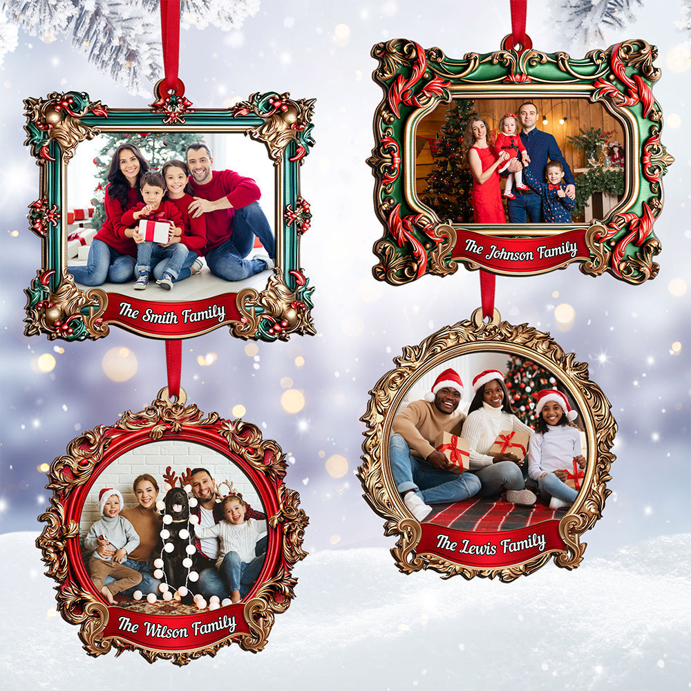 Personalized Family Christmas Photo Ornament