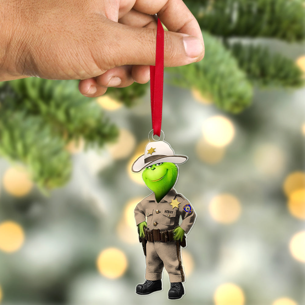 Custom Police Officer Ornament - Ideal Christmas Gift for Law Enforcement Ornament PopCulturePrints