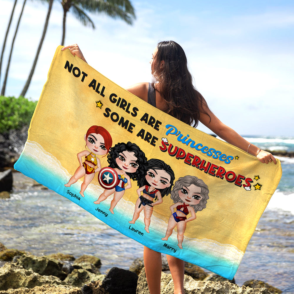 Superhero Beach Towel, Personalized for Girls Beach Towel PopCulturePrints